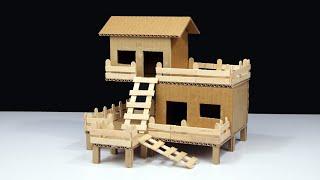 How to Make Amazing Hamster House from Cardboard - POPs