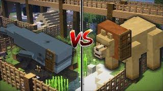 Minecraft WHALE HOUSE VS LION HOUSE / BUILD YOUR OWN HOUSE AND SURVIVE IN IT!! Minecraft Mods