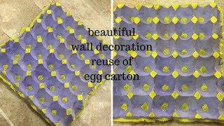 how to make beautiful wall decoration for diwali/christmass reuse of egg carton.