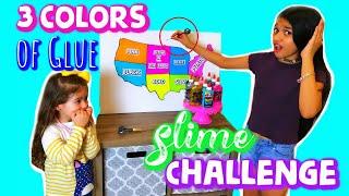 Our Dart Chooses our 3 Colors of Glue Slime Challenge!!