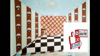 How to dye wall painting design  3D Design  Bedroom paint design  2018!