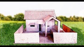 Make a Beautiful House from Cardboard-simple DIY