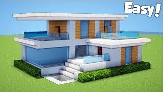 Minecraft: How to Build a Small & Easy Modern House Tutorial (#23)