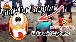 Tie the waist to get wine -Two games for laughter????????????