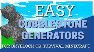 How to Make a Cobblestone Generator in Minecraft for Skyblocks: Quick Minecraft Tutorial by Avomance