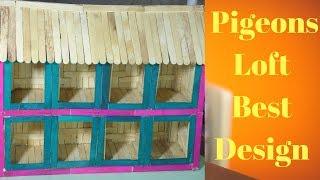 How to Make Pigeon Loft at Home - Build Pigeons House Using Popsicle Stick