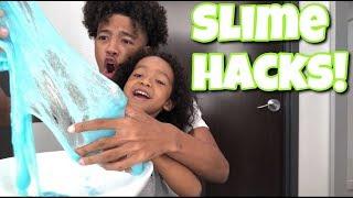 SLIME HACKS! HOW TO MAKE THE BEST SLIME WITH CHRIS AND LIL GILLY!!! | CHRIS GILLY