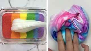 Satisfying Rainbow Slime ASMR Video 2018 - DIY SLIME! How to make Rainbow Slime