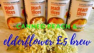 canned peach and elderflower champagne