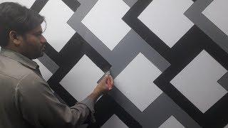 3d wall decoration effect | 3d wall texture new design effect | 3d wall painting | interior design