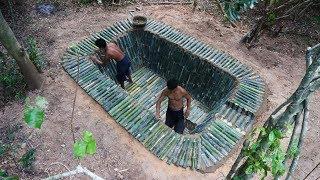 Build Bamboo Pool For Swimming