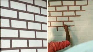 StoCreativ Brick Wall KoolFrm Alsecco Tiles Asian paints texture Creative painting 9AN Stencil