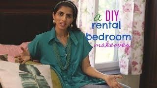 DIY Rental Bedroom Makeover : 5 DIY Home Decor Ideas : Indian Bedroom Makeover