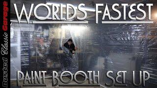 How to build a DIY Paint Booth in your garage for painting muscle cars. WORLDS FASTEST SET UP!