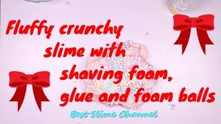 ????How to make crunchy slime with foam balls | Crunchy slime | Slime with shaving foam and borax???