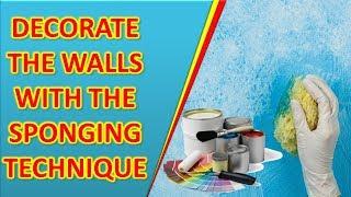 Industrial coatings, Decorate the walls with the sponging technique, house painting