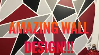 How to paint you wall | Cool Geometric Wall Design (easy)