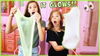 GLOW IN THE DARK SLIME IN OUR SECRET ROOM!! IT WORKED!