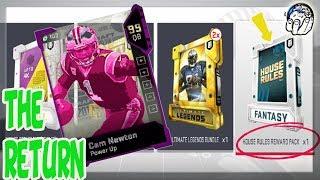 10 WIN HOUSE RULES PACK! 99 OVR CAM NEWTON RETURNS! BEST STRATEGY FOR FREE HOUSE RULES PACK | MUT 19