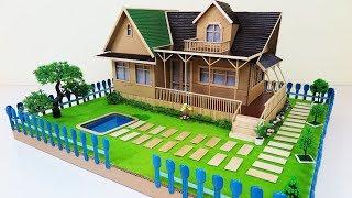 How to Make A Beautiful house With Fairy Garden & Swimming Pool ( Dream house ) - Bamboo Stick House