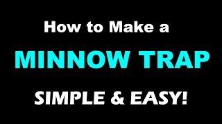 How to make an Amazing Minnow Trap!  Unbelievably Effective and Easy to make!