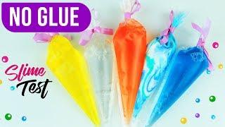 No Glue Slime Test, Dish Soap and Colgate Toothpaste Slime , MAKING SLIME WITH PIPPING BAG