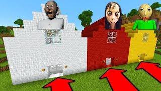 DO NOT CHOOSE THE WRONG HOUSE in Minecraft Pocket Edition (Granny, Momo, Baldi's Basics)