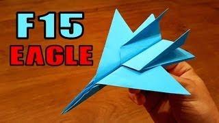 How to make an F15 Eagle Jet Fighter Paper Plane (Tadashi Mori)