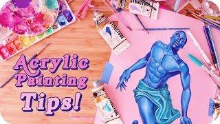 Acrylic Painting Tips & Tricks For Beginners! ✨????