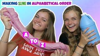Making Slime In Alphabetical Order ~ Jacy and Kacy