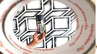 Wall painting geometric 3D patterns