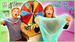 WE MADE SLIME FOR 24 HOURS!!!