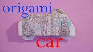 Xếp tiền giấy | hướng dẫn cách xếp ô tô bằng tiền giấy | how to make origami car money  tutorial