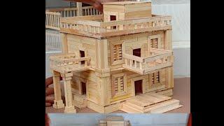 How to Make Modern House Building From Popsicle Stick | DIY Crafts Stick