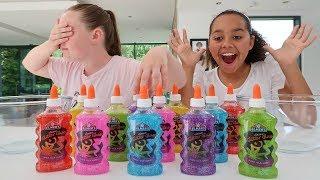 3 COLORS OF GLUE SLIME CHALLENGE!!