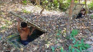 How to Build The Most Secret Underground Bamboo House stry #Primitive_Copy / Primitive building