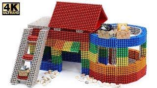 DIY - How To Build Amazing Kitten Cat Pet House from Magnetic Balls (ASMR) | Magnet World 4K