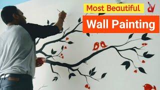 #wallpainting #walldesign
Wall painting for bedroom | latest wall design | by dvarts