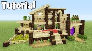 Minecraft Tutorial: How To Make A Large Wooden Survival House "Ultimate Survival Base"