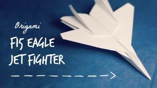 How to make an F15 Eagle Jet Fighter Paper Plane (Tadashi Mori)