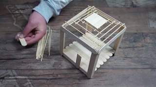 Ice Cream Stick Easy Craft- How To Make House For HaMSTER Using Popsicle Sticks- Recycling Crafts