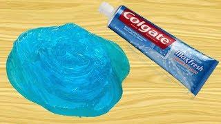How to make Colgate Toothpaste Slime with salt (no borax, no glue)
