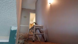 How To Paint A Tall Stairway Ceiling And Walls - SIMPLE & EASY