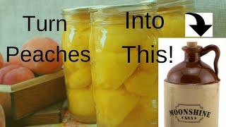 Easy How To Make Homeade Peach Moonshine Mash or Peach Wine Recipe