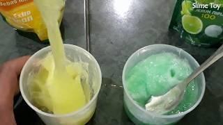 Sunlight Slime Tutorial VS Mama Lemon Slime - DIY How To Make Slime - Slime Indonesia