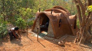 Build most beautiful Mud House Ancient primitive style | Primitive Technology | Building Skill