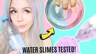 Testing Out THE BEST WATER SLIME DIYS! How To Make Water Slime 4 Ways! *EASY NO GLUE SLIME + More!*