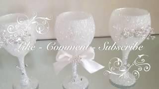 WINTER WONDERLAND WINE GLASS CENTERPIECE | A QUICK AND EASY DIY 2018