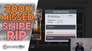 200K Missed Snipe! Big Snipes on Auction House! Filters to Make Millions of Coins! Madden 19