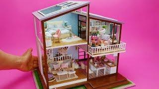 DIY Miniature Dollhouse Rooms Barbie Dream House